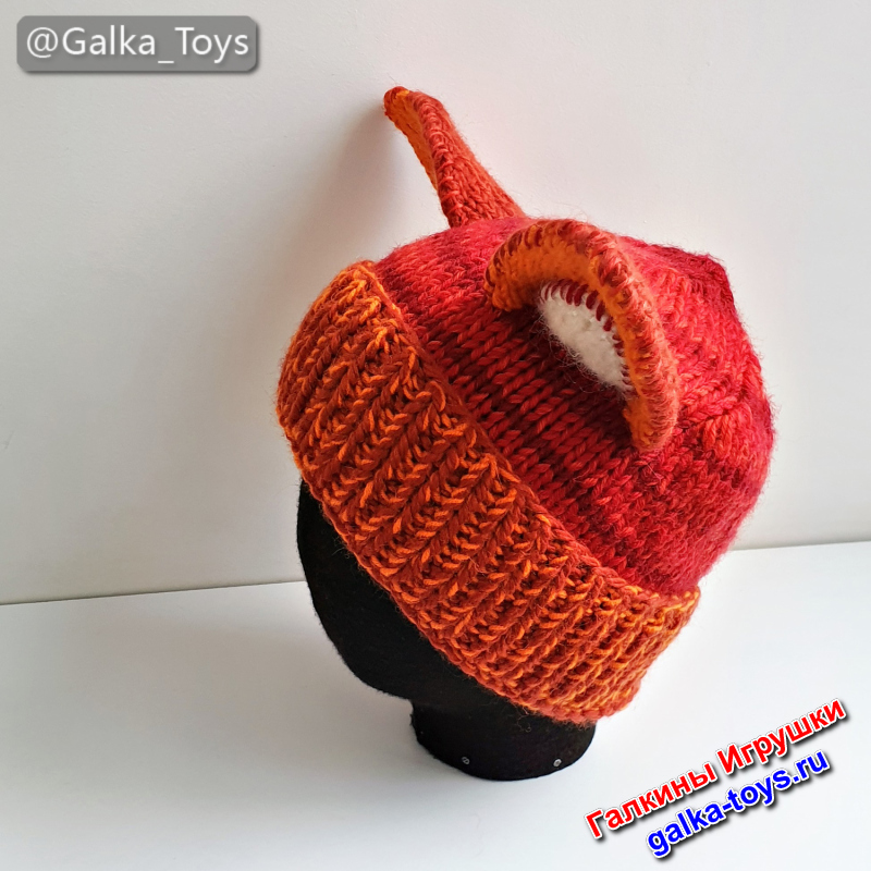 вязаная шапка из толстой пряжи