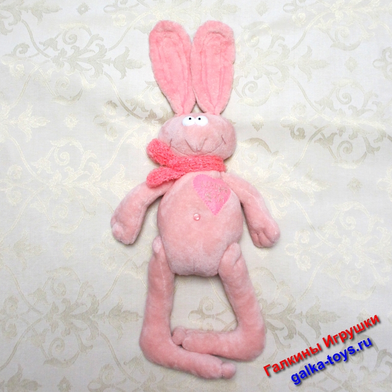 игрушка розовый заяц
