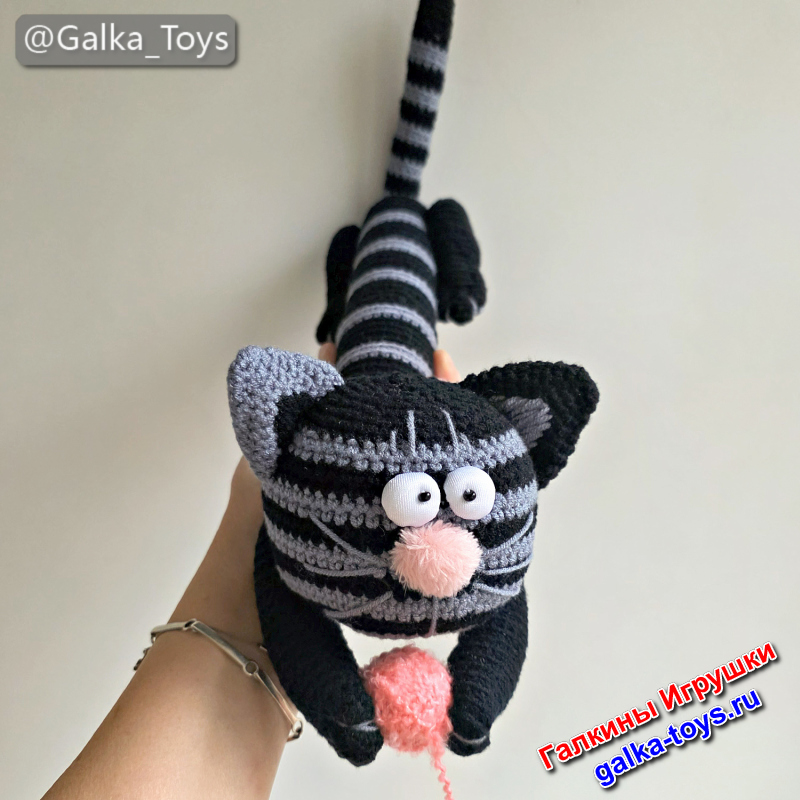Пенал ручной работы вязаный кот крючком Пенал ручной работы вязаный кот крючком